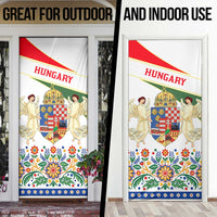 Hungary Door Cover with Folk Musician Illustration Design and Traditional Floral - Wonder Print Shop