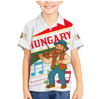 Hungary Family Matching Mermaid Dress and Hawaiian Shirt with Folk Musician Illustration Design and Traditional Floral - Wonder Print Shop