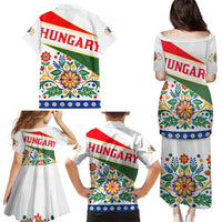 Hungary Family Matching Puletasi and Hawaiian Shirt with Folk Musician Illustration Design and Traditional Floral - Wonder Print Shop