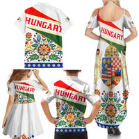 Hungary Family Matching Summer Maxi Dress and Hawaiian Shirt with Folk Musician Illustration Design and Traditional Floral - Wonder Print Shop