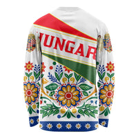 Hungary Long Sleeve Shirt with Folk Musician Illustration Design and Traditional Floral - Wonder Print Shop