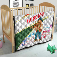 Hungary Quilt with Folk Musician Illustration Design and Traditional Floral - Wonder Print Shop
