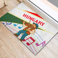 Hungary Rubber Doormat with Folk Musician Illustration Design and Traditional Floral - Wonder Print Shop