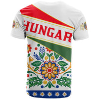 Hungary T Shirt with Folk Musician Illustration Design and Traditional Floral - Wonder Print Shop