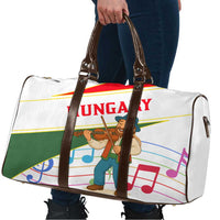 Hungary Travel Bag with Folk Musician Illustration Design and Traditional Floral - Wonder Print Shop