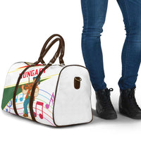 Hungary Travel Bag with Folk Musician Illustration Design and Traditional Floral - Wonder Print Shop