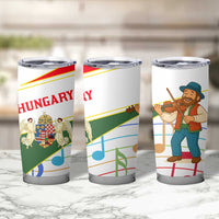 Hungary Tumbler Cup with Folk Musician Illustration Design and Traditional Floral - Wonder Print Shop