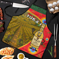Hungary Apron with Tokaj Vineyard Illustration Design and Grape Wine - Wonder Print Shop