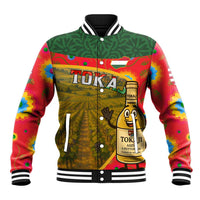 Hungary Baseball Jacket with Tokaj Vineyard Illustration Design and Grape Wine - Wonder Print Shop