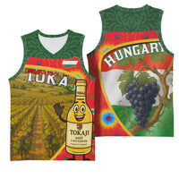 Hungary Basketball Jersey with Tokaj Vineyard Illustration Design and Grape Wine - Wonder Print Shop