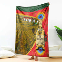 Hungary Blanket with Tokaj Vineyard Illustration Design and Grape Wine - Wonder Print Shop