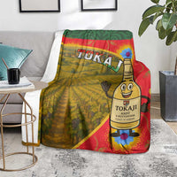 Hungary Blanket with Tokaj Vineyard Illustration Design and Grape Wine - Wonder Print Shop