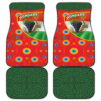 Hungary Car Mats with Tokaj Vineyard Illustration Design and Grape Wine - Wonder Print Shop