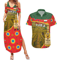 Hungary Couples Matching Summer Maxi Dress and Hawaiian Shirt with Tokaj Vineyard Illustration Design and Grape Wine - Wonder Print Shop