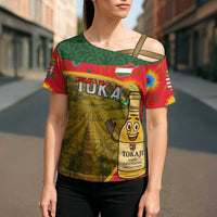 Hungary Cross Shoulder Shirt with Tokaj Vineyard Illustration Design and Grape Wine - Wonder Print Shop