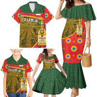 Hungary Family Matching Mermaid Dress and Hawaiian Shirt with Tokaj Vineyard Illustration Design and Grape Wine - Wonder Print Shop