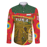 Hungary Family Matching Off Shoulder Short Dress and Hawaiian Shirt with Tokaj Vineyard Illustration Design and Grape Wine - Wonder Print Shop