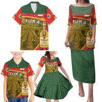 Hungary Family Matching Puletasi and Hawaiian Shirt with Tokaj Vineyard Illustration Design and Grape Wine - Wonder Print Shop