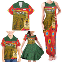 Hungary Family Matching Tank Maxi Dress and Hawaiian Shirt with Tokaj Vineyard Illustration Design and Grape Wine - Wonder Print Shop