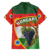 Hungary Hawaiian Shirt with Tokaj Vineyard Illustration Design and Grape Wine - Wonder Print Shop