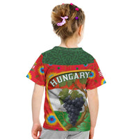 Hungary Kid T Shirt with Tokaj Vineyard Illustration Design and Grape Wine - Wonder Print Shop