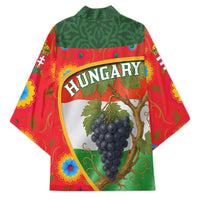 Hungary Kimono with Tokaj Vineyard Illustration Design and Grape Wine - Wonder Print Shop