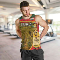 Hungary Men Tank Top with Tokaj Vineyard Illustration Design and Grape Wine - Wonder Print Shop