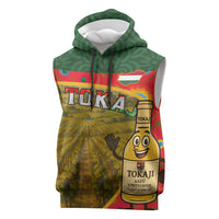 Hungary Sleeveless Hoodie with Tokaj Vineyard Illustration Design and Grape Wine - Wonder Print Shop