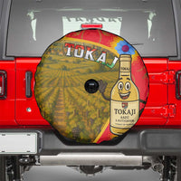 Hungary Spare Tire Cover with Tokaj Vineyard Illustration Design and Grape Wine - Wonder Print Shop