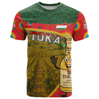 Hungary T Shirt with Tokaj Vineyard Illustration Design and Grape Wine - Wonder Print Shop