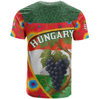 Hungary T Shirt with Tokaj Vineyard Illustration Design and Grape Wine - Wonder Print Shop