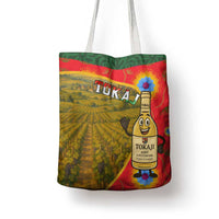 Hungary Tote Bag with Tokaj Vineyard Illustration Design and Grape Wine - Wonder Print Shop