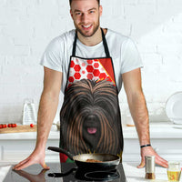 Hungary Apron with Puli Dog Illustration Design and Red Green Hexagon - Wonder Print Shop