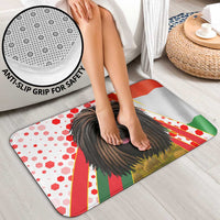 Hungary Bathroom Set with Puli Dog Illustration Design and Red Green Hexagon - Wonder Print Shop