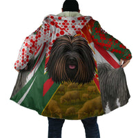 Hungary Cloak with Puli Dog Illustration Design and Red Green Hexagon - Wonder Print Shop