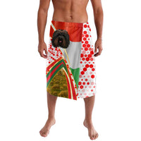 Hungary Lavalava with Puli Dog Illustration Design and Red Green Hexagon - Wonder Print Shop