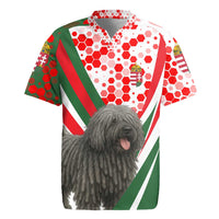 Hungary Rugby Jersey with Puli Dog Illustration Design and Red Green Hexagon - Wonder Print Shop
