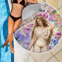 Helen Of Troy Beach Blanket Ancient Greek Mythology Floral Goddess Portrait