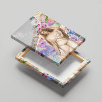 Helen Of Troy Canvas Wall Art Ancient Greek Mythology Floral Goddess Portrait