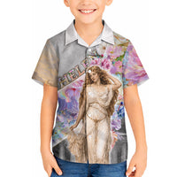 Helen Of Troy Hawaiian Shirt Ancient Greek Mythology Floral Goddess Portrait