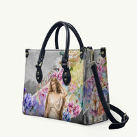 Helen Of Troy Leather Bag Ancient Greek Mythology Floral Goddess Portrait