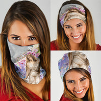 Helen Of Troy Neck Gaiter Ancient Greek Mythology Floral Goddess Portrait