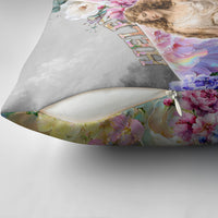 Helen Of Troy Pillow Cover Ancient Greek Mythology Floral Goddess Portrait