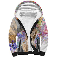 Helen Of Troy Sherpa Hoodie Ancient Greek Mythology Floral Goddess Portrait