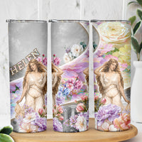 Helen Of Troy Skinny Tumbler Ancient Greek Mythology Floral Goddess Portrait