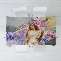 Helen Of Troy Tablecloth Ancient Greek Mythology Floral Goddess Portrait