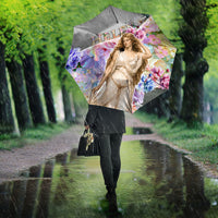 Helen Of Troy Umbrella Ancient Greek Mythology Floral Goddess Portrait