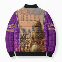 Helen Of Troy Bomber Puffer Jacket Ancient Greek Mythology Trojan War