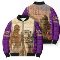 Helen Of Troy Bomber Puffer Jacket Ancient Greek Mythology Trojan War