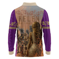 Helen Of Troy Long Sleeve Polo Shirt Ancient Greek Mythology Trojan War